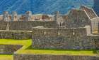 Lost City, details of ancient Inca buildings, Machu Picchu, Peru Art Print